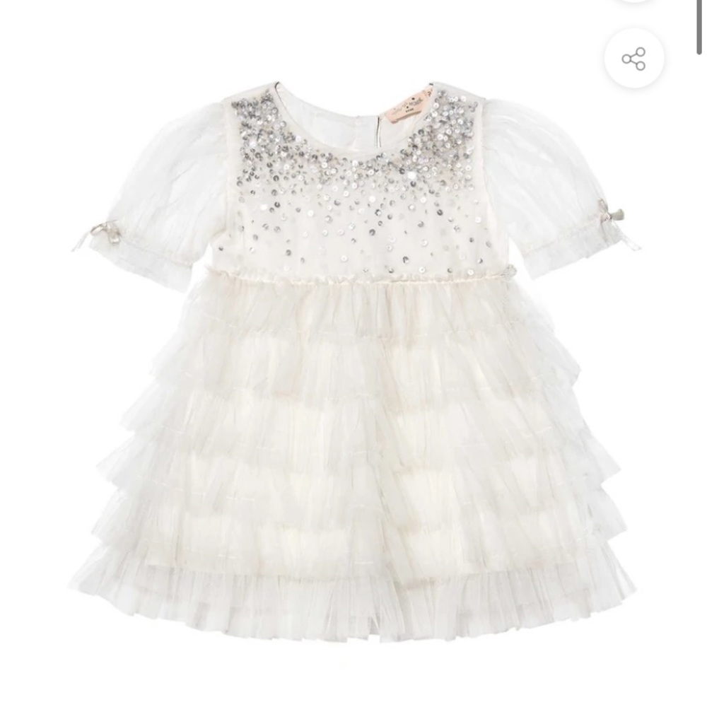 Tutu Du Monde White and Silver Formal Dress
